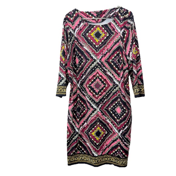 NWT Talbots Chain Link 3/4 Sleeve  Stretch Effortless Jersey Dress Size XL - Picture 1 of 8